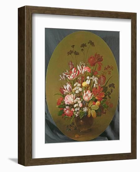 Flowers in a Glass Vase-Hans Goderis-Framed Giclee Print