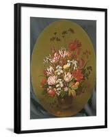 Flowers in a Glass Vase-Hans Goderis-Framed Giclee Print