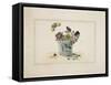 Flowers in a Glass, with Butterfly-null-Framed Stretched Canvas