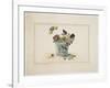 Flowers in a Glass, with Butterfly-null-Framed Giclee Print