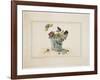 Flowers in a Glass, with Butterfly-null-Framed Giclee Print