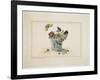 Flowers in a Glass, with Butterfly-null-Framed Giclee Print