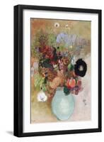 Flowers in a Green Vase, 1910-Odilon Redon-Framed Giclee Print