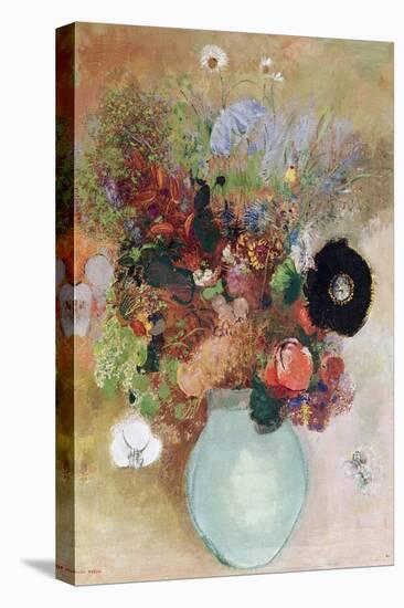 Flowers in a Green Vase, 1910-Odilon Redon-Stretched Canvas