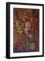 Flowers in a Green Vase-Mark Gertler-Framed Giclee Print