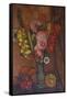 Flowers in a Green Vase-Mark Gertler-Framed Stretched Canvas