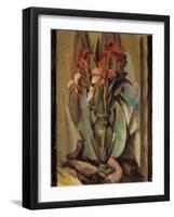 Flowers in a Handled Vase, 1919-22-Edward Middleton Manigault-Framed Giclee Print