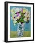 Flowers in a Jug, turquoise decoration,2011-Joan Thewsey-Framed Giclee Print