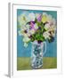 Flowers in a Jug, turquoise decoration,2011-Joan Thewsey-Framed Giclee Print