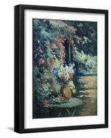 Flowers in a Landscape-Maximilien Luce-Framed Giclee Print