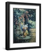 Flowers in a Landscape-Maximilien Luce-Framed Premium Giclee Print