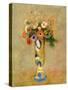 Flowers in a Painted Vase-Odilon Redon-Stretched Canvas