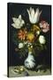 Flowers in a Porcelain Vase, C1600-Ambrosius Bosschaert-Stretched Canvas