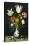 Flowers in a Porcelain Vase, C1600-Ambrosius Bosschaert-Stretched Canvas
