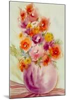 Flowers in a Purple Vase-Neela Pushparaj-Mounted Giclee Print