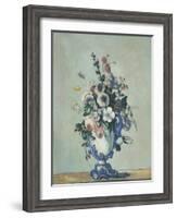 Flowers in a Rococo Vase, 1876-Paul Cezanne-Framed Art Print