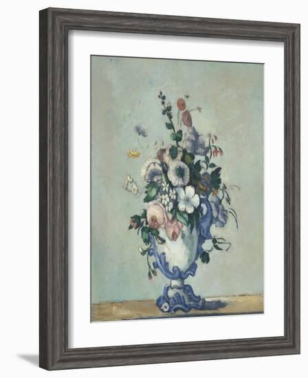 Flowers in a Rococo Vase, 1876-Paul Cezanne-Framed Art Print