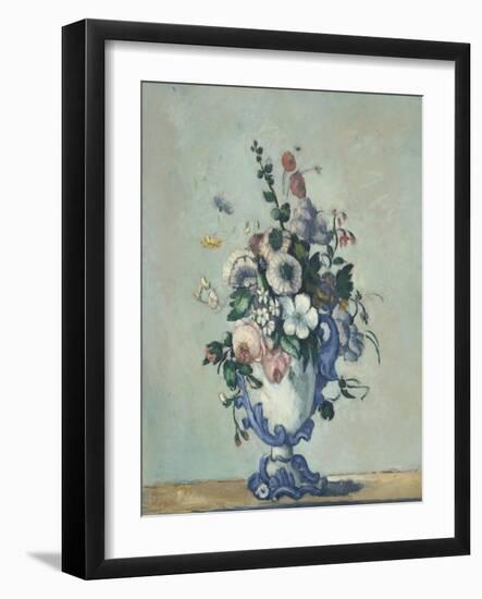 Flowers in a Rococo Vase, 1876-Paul Cezanne-Framed Art Print