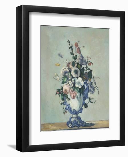 Flowers in a Rococo Vase, 1876-Paul Cezanne-Framed Art Print