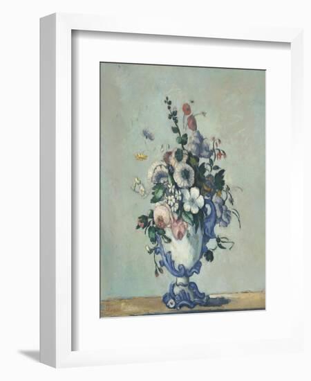 Flowers in a Rococo Vase, 1876-Paul Cezanne-Framed Art Print