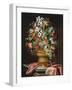 Flowers in a Sculpted Urn on a Draped Stone Pedestal-Andrea The Elder Scacciati-Framed Giclee Print