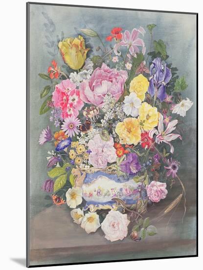 Flowers in a Sevres Jardiniere-John Harris Valda-Mounted Giclee Print