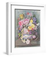 Flowers in a Sevres Jardiniere-John Harris Valda-Framed Giclee Print