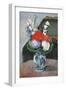 Flowers in a Small Delft Vase-Paul Cézanne-Framed Premium Giclee Print