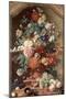 Flowers in a Terracotta Vase, 1736-Jan van Huysum-Mounted Giclee Print