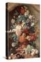 Flowers in a Terracotta Vase, 1736-Jan van Huysum-Stretched Canvas