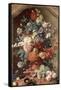 Flowers in a Terracotta Vase, 1736-Jan van Huysum-Framed Stretched Canvas