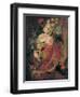 Flowers in a Terracotta Vase Decorated with Putti-Jan Frans Eliaerts-Framed Giclee Print