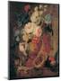 Flowers in a Terracotta Vase Decorated with Putti-Jan Frans Eliaerts-Mounted Giclee Print