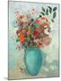 Flowers in a Turquoise Vase, C.1912-Odilon Redon-Mounted Premium Giclee Print