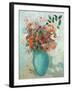 Flowers in a Turquoise Vase, C.1912-Odilon Redon-Framed Giclee Print