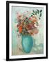 Flowers in a Turquoise Vase, C.1912-Odilon Redon-Framed Giclee Print