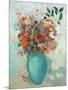 Flowers in a Turquoise Vase, C.1912-Odilon Redon-Mounted Giclee Print