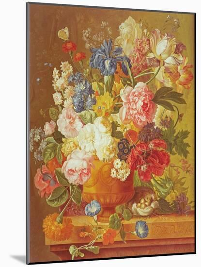 Flowers in a Vase, 1789-Paul Theodor van Brussel-Mounted Giclee Print