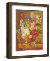 Flowers in a Vase, 1789-Paul Theodor van Brussel-Framed Giclee Print