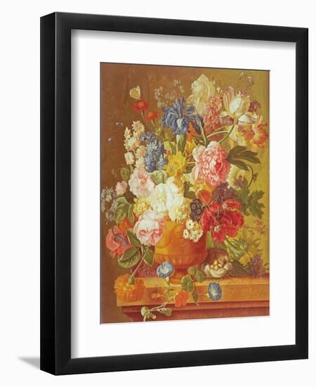 Flowers in a Vase, 1789-Paul Theodor van Brussel-Framed Giclee Print