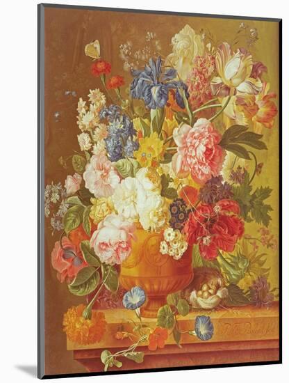 Flowers in a Vase, 1789-Paul Theodor van Brussel-Mounted Giclee Print