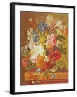 Flowers in a Vase, 1789-Paul Theodor van Brussel-Framed Giclee Print