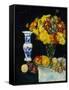 Flowers in a Vase and Fruit, C.1897-1931 (Oil on Canvas)-George Leslie Hunter-Framed Stretched Canvas