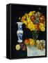 Flowers in a Vase and Fruit, C.1897-1931 (Oil on Canvas)-George Leslie Hunter-Framed Stretched Canvas