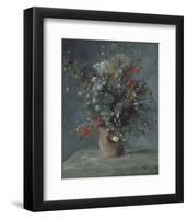 Flowers in a Vase, c. 1866-Pierre-Auguste Renoir-Framed Art Print