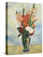 Flowers in a Vase Gladioluses-Pierre-Auguste Renoir-Stretched Canvas