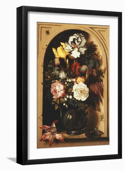 Flowers in a Vase Inside a Niche-Ast Balthasar-Framed Giclee Print