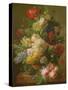 Flowers in a Vase on a Marble Console Table, 1816-Jan Frans van Dael-Stretched Canvas