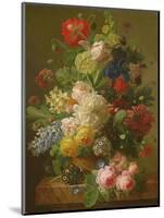 Flowers in a Vase on a Marble Console Table, 1816-Jan Frans van Dael-Mounted Giclee Print