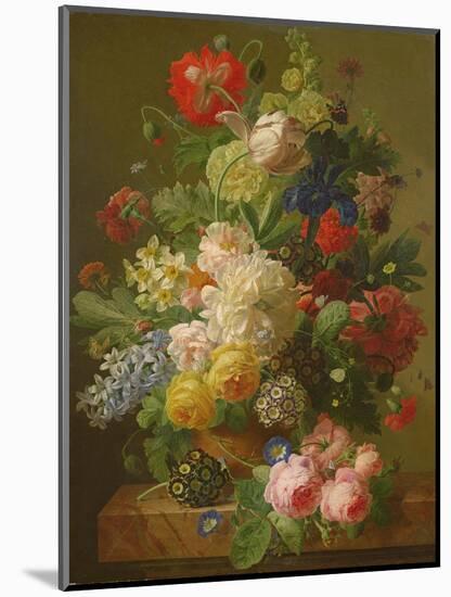 Flowers in a Vase on a Marble Console Table, 1816-Jan Frans van Dael-Mounted Giclee Print